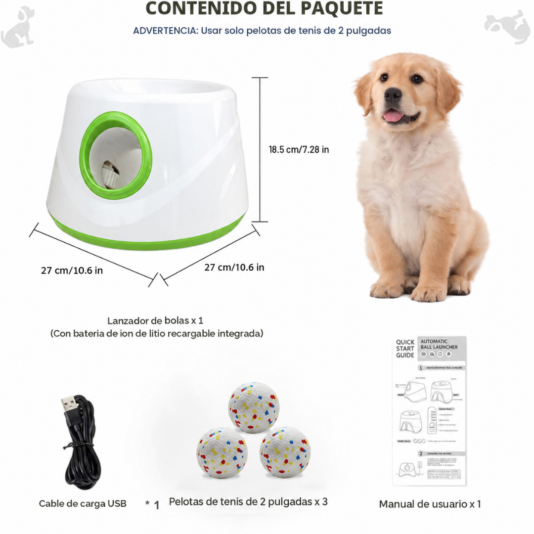 Lanzador Automático de Pelotas para Perros