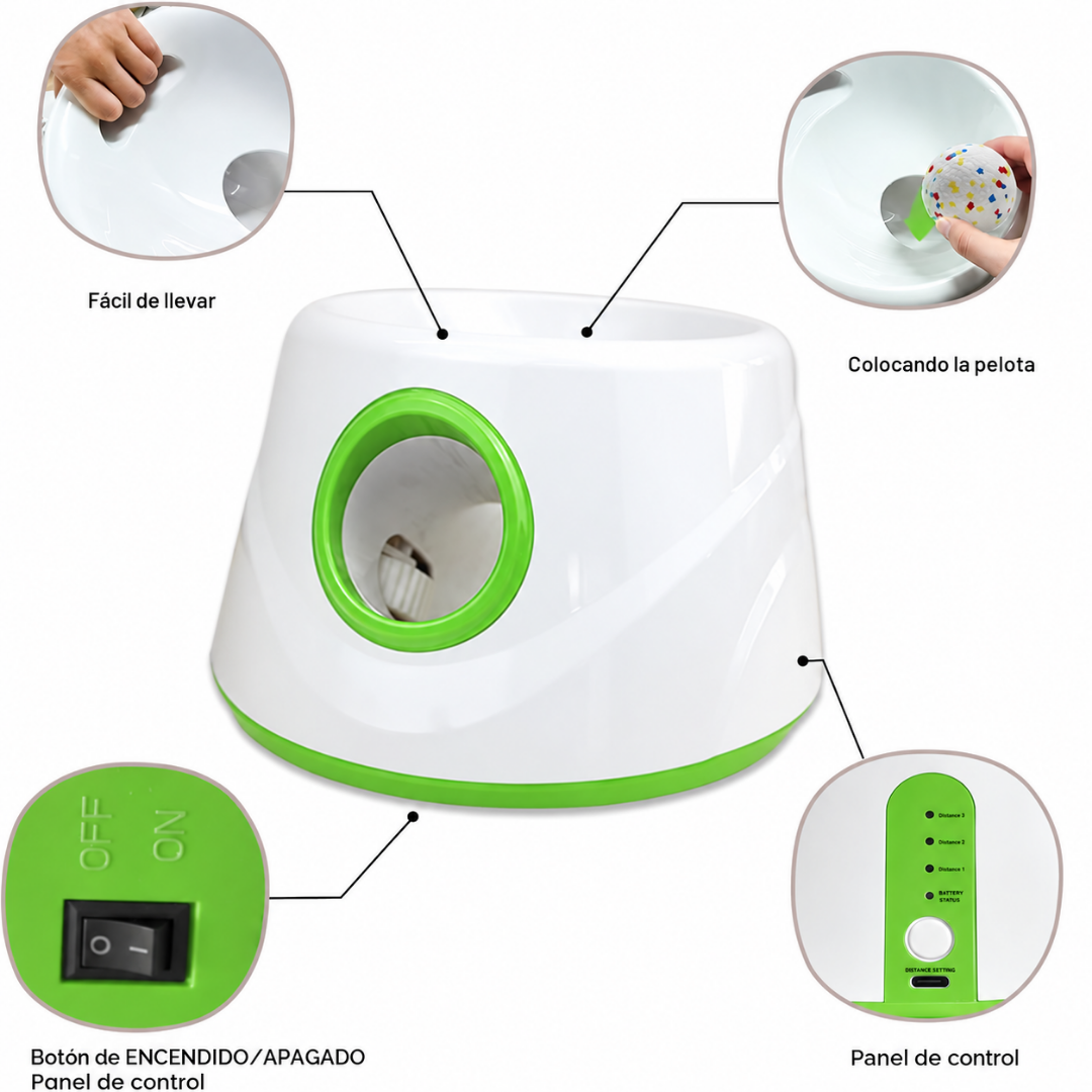 Lanzador Automático de Pelotas para Perros