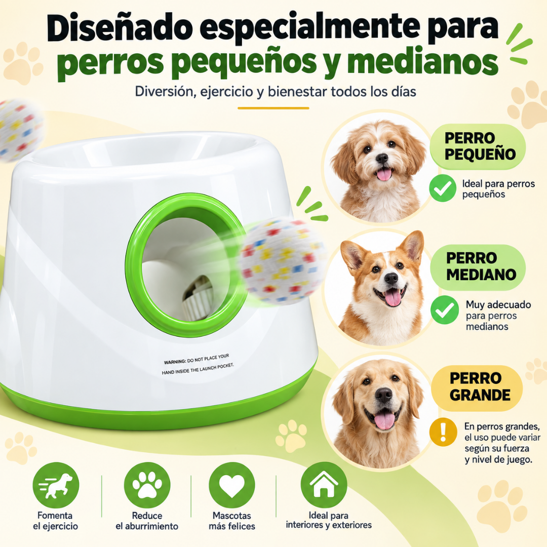 Lanzador Automático de Pelotas para Perros