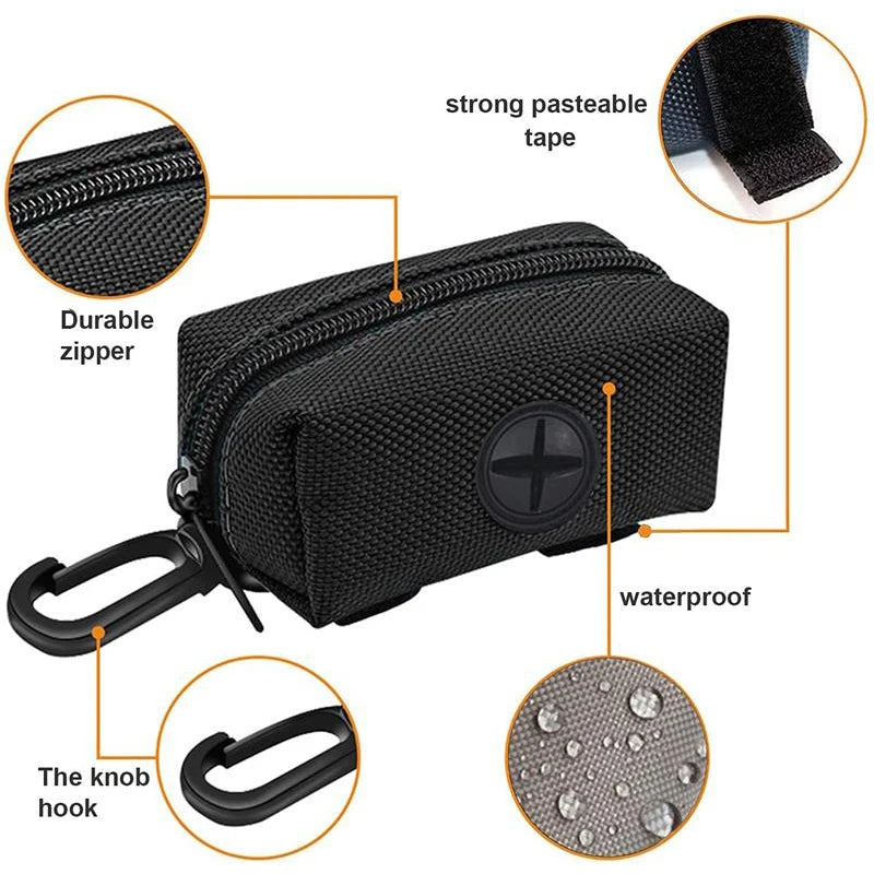 Pet Dog Poop Bag Holder Leash Attachment Adjustable Mini Travel Garbage Bag Dogs Waste Poop Bags Dispenser Pet Cleaning Tools